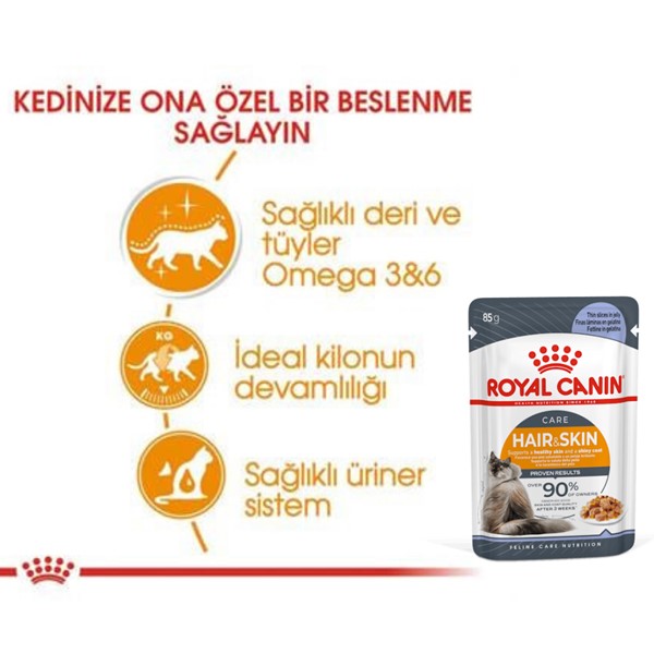 ROYAL CANİN CAT HAIR & SKIN CARE JELLY 85 GR*12